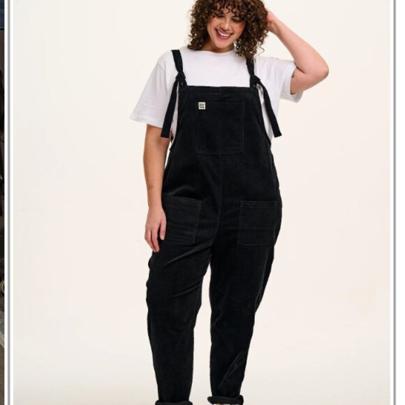Lucy & Yak Orange Corduroy Overalls : Original Dungarees Organic Corduroy - Picture 4 of 6